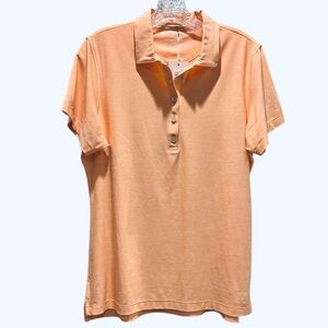 NWT Peter Millar Golf Polo Shirt Dusty Apricot Peachy Tan Large